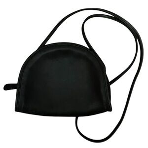 Coach Vintage Kimball Zip 9911 Half Moon Crossbody Bag Purse Black Leather